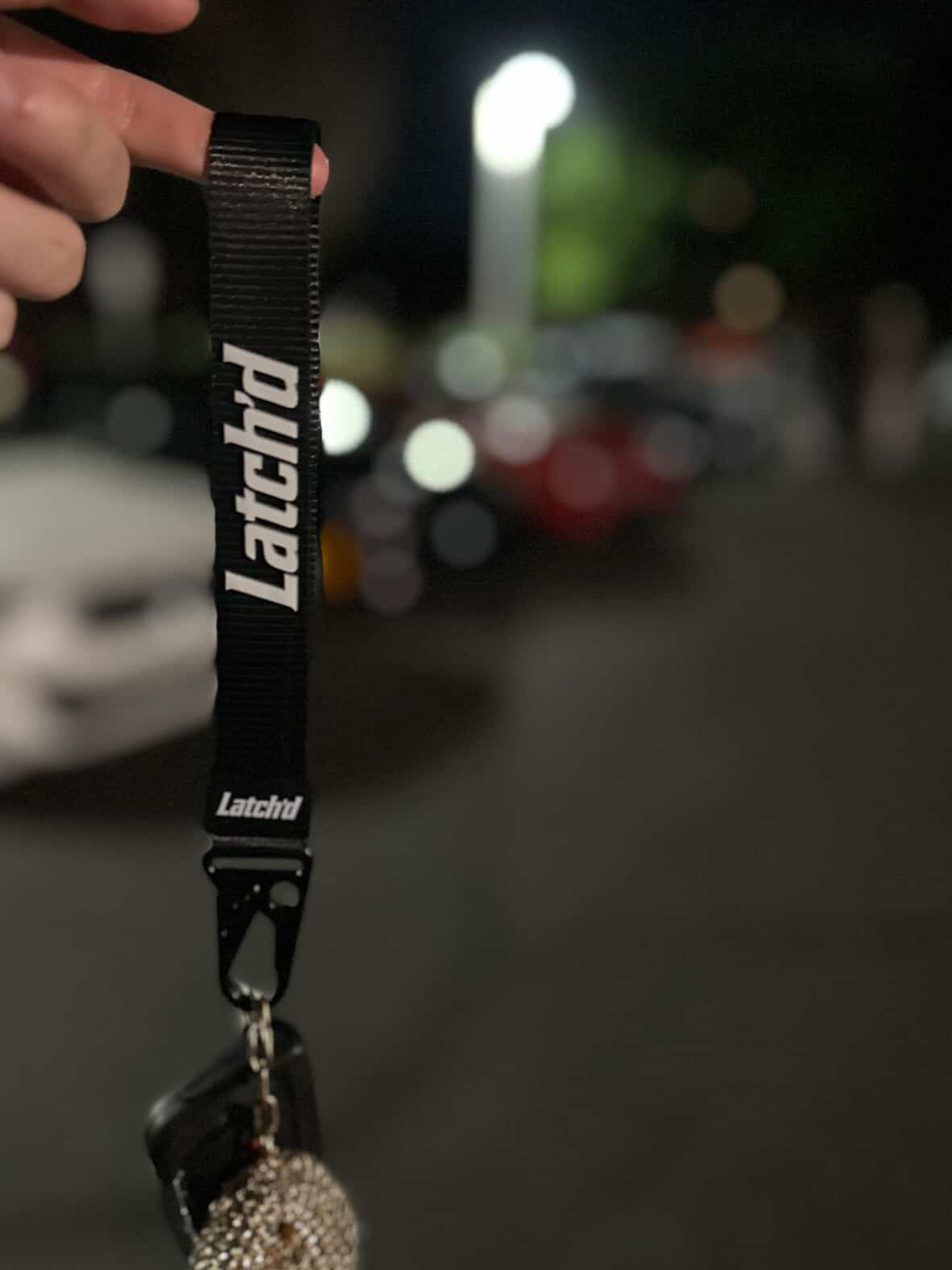 Latch'd Midnight Strap- Matte Black Wrist Lanyard