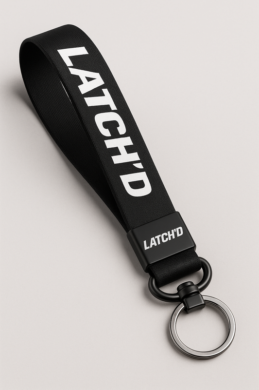 Latch'd Midnight Strap- Matte Black Wrist Lanyard