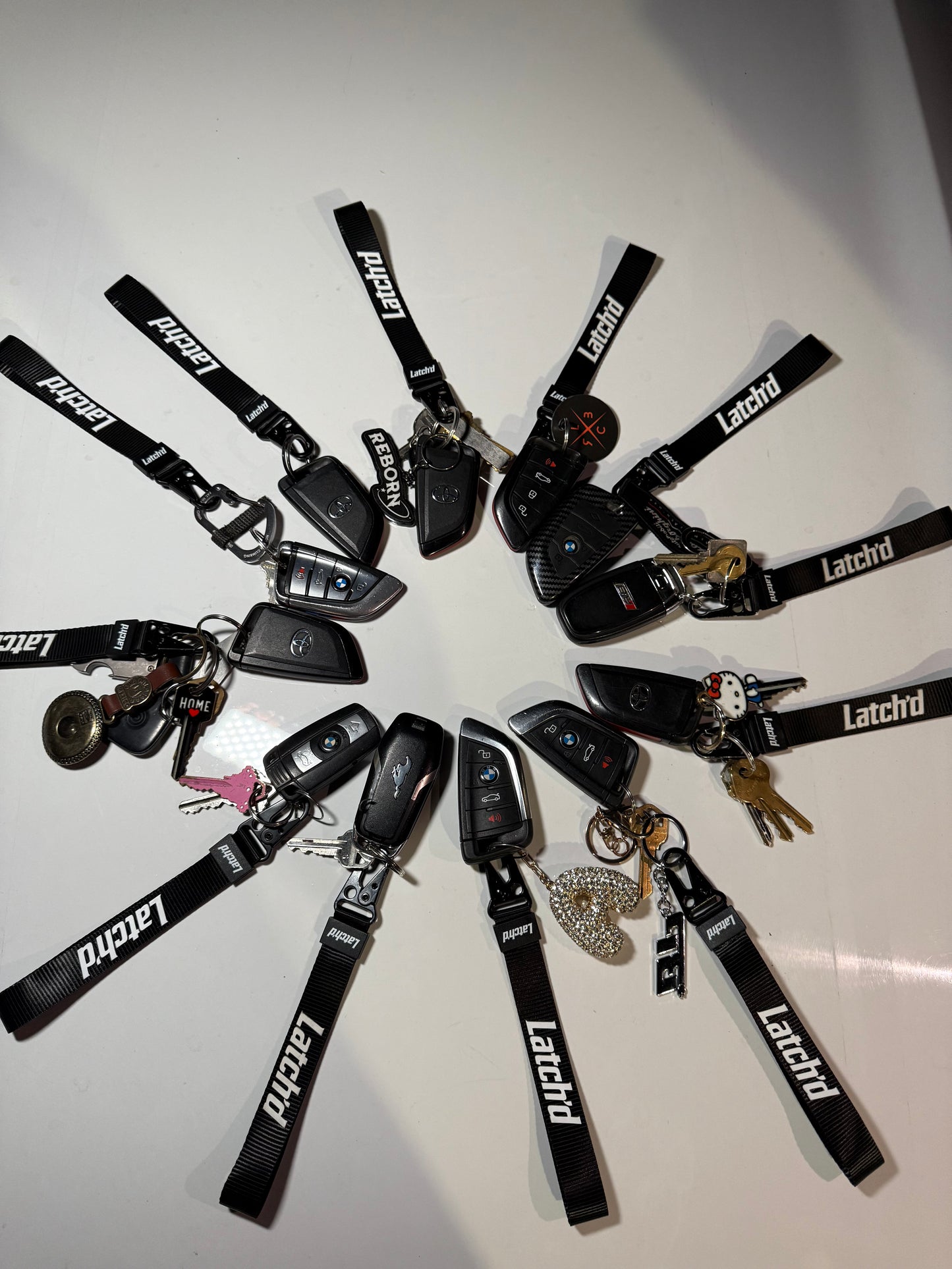 Latch'd Midnight Strap- Matte Black Wrist Lanyard